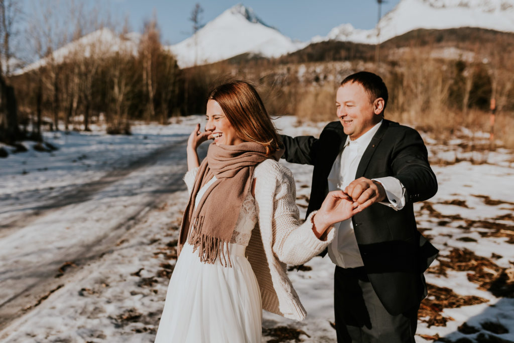 Sesja ślubna w górach, plener w górach