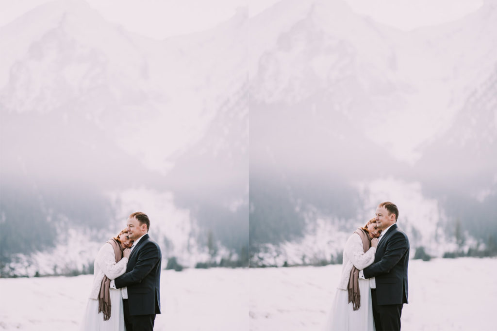 Sesja ślubna w górach, plener w górach