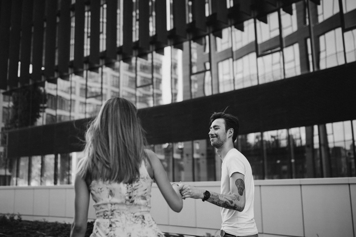 Patrycja&Patryk Sesja narzeczeńska w Warszawie, Plac Europejski Warszawa