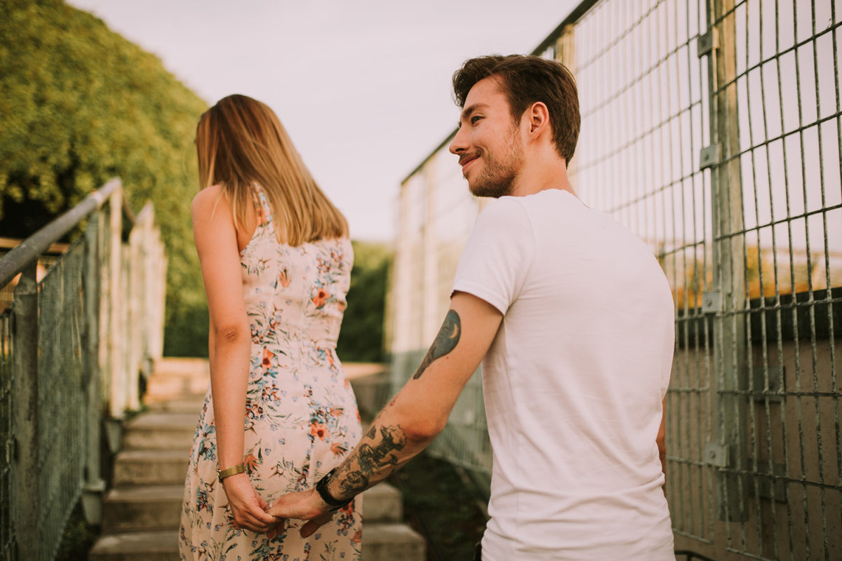 Patrycja&Patryk Sesja narzeczeńska w Warszawie, Ogród na dachu Biblioteki Uniwersytetu Warszawskiego