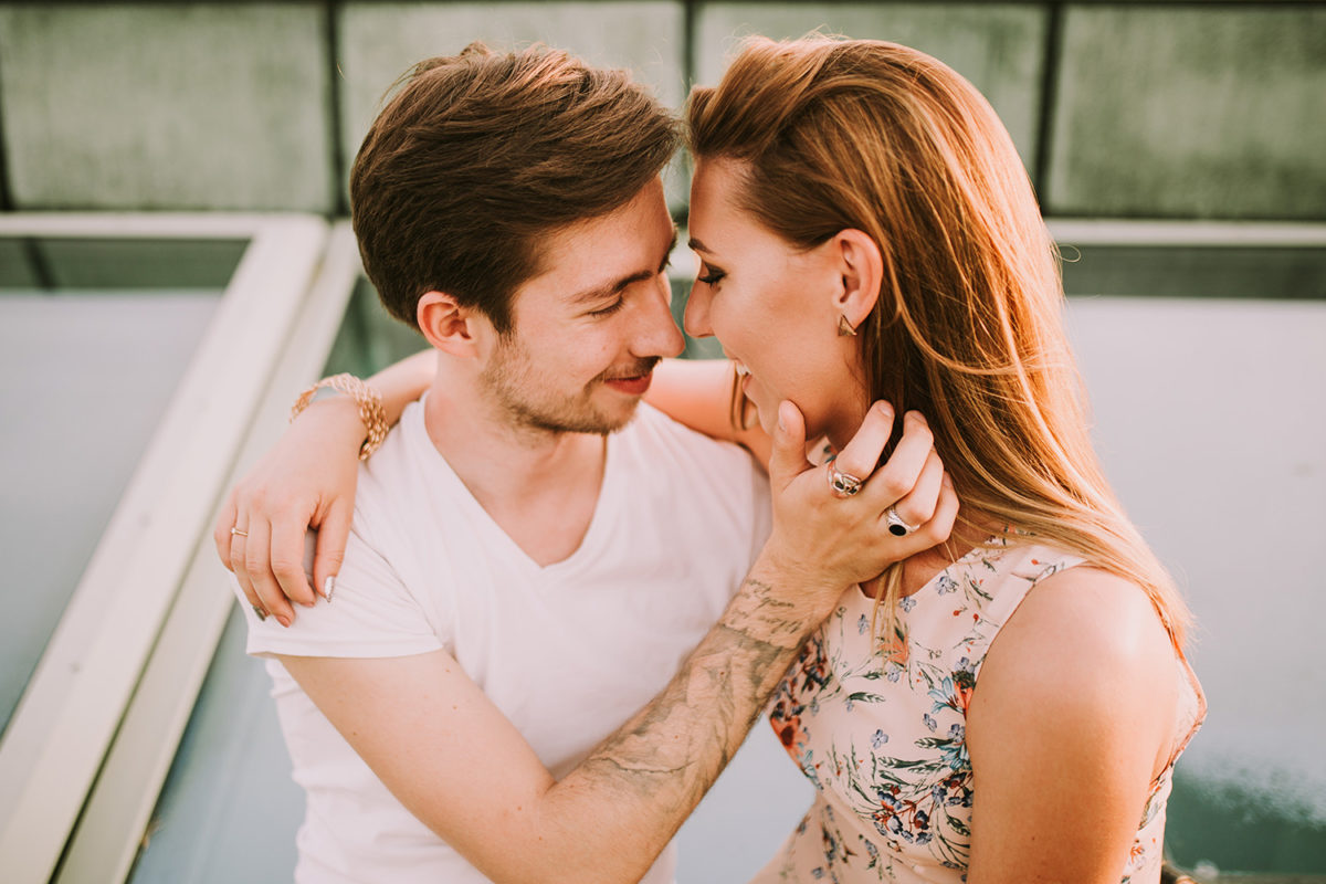 Patrycja&Patryk Sesja narzeczeńska w Warszawie, Ogród na dachu Biblioteki Uniwersytetu Warszawskiego