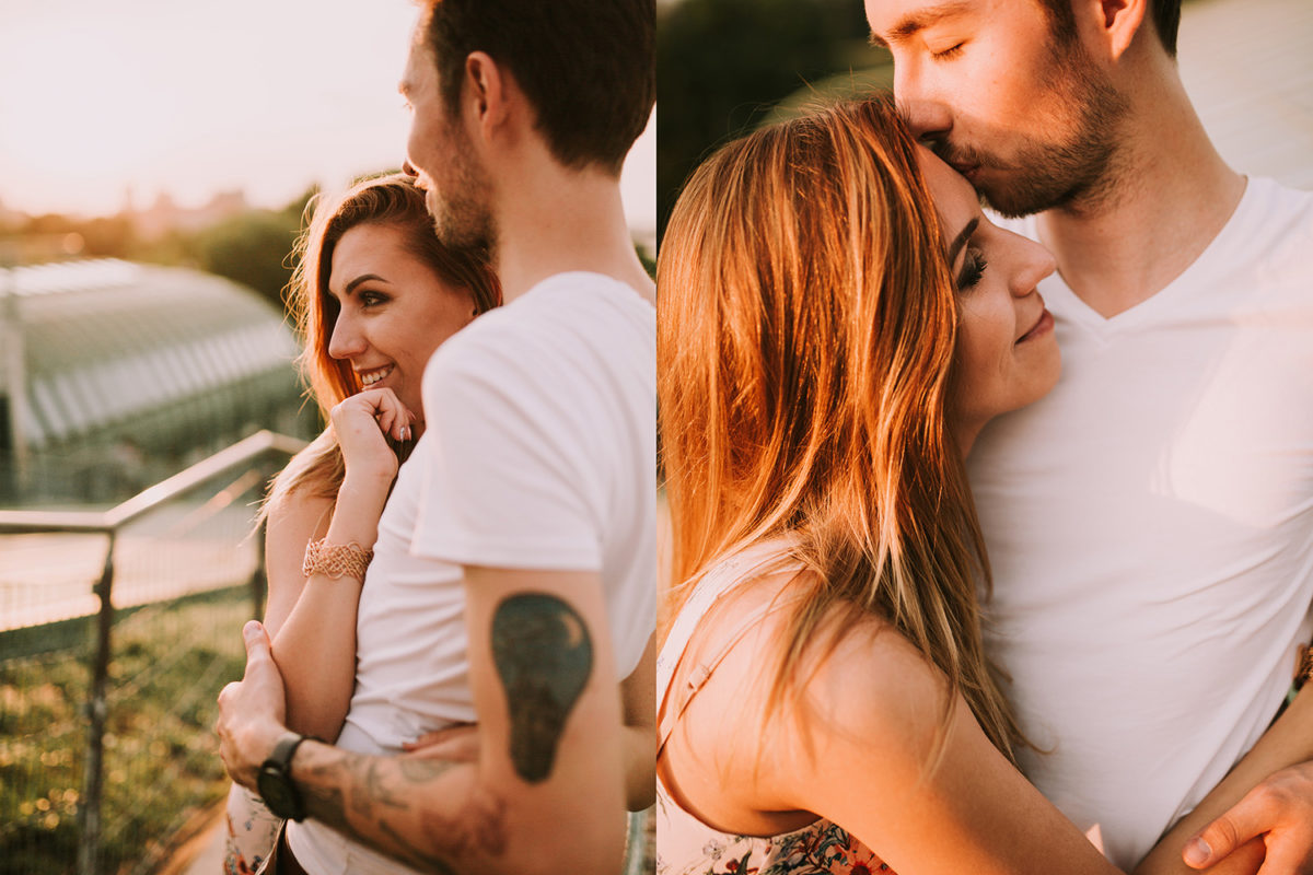 Patrycja&Patryk Sesja narzeczeńska w Warszawie, Ogród na dachu Biblioteki Uniwersytetu Warszawskiego