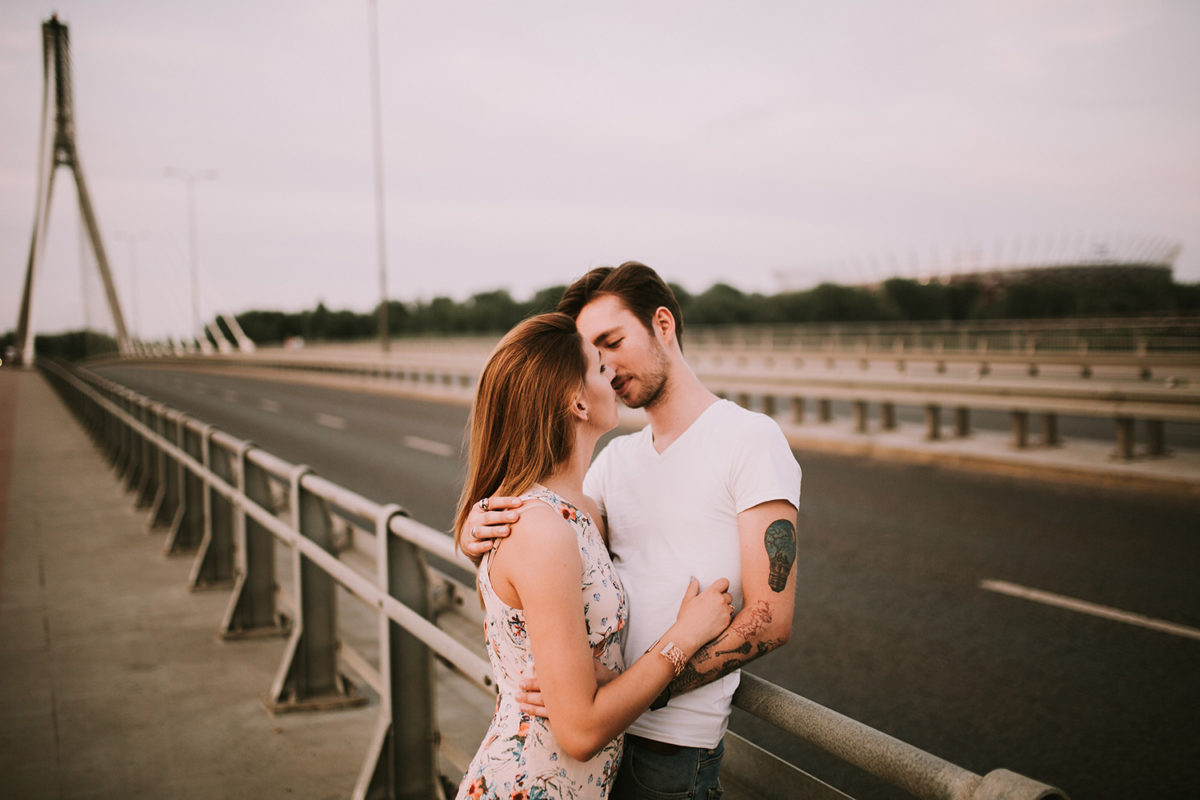 Patrycja&Patryk Sesja narzeczeńska w Warszawie, Bulwary wiślane Warszawa