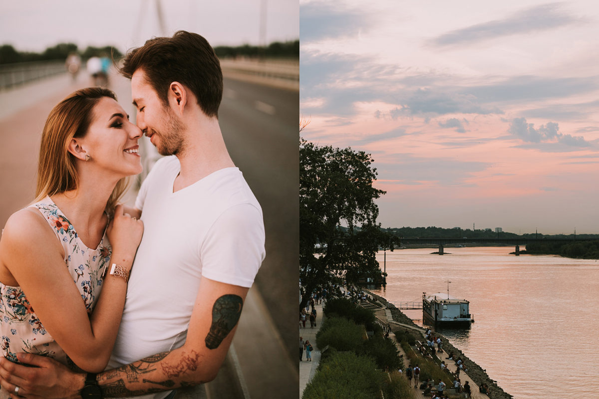 Patrycja&Patryk Sesja narzeczeńska w Warszawie, Bulwary wiślane Warszawa