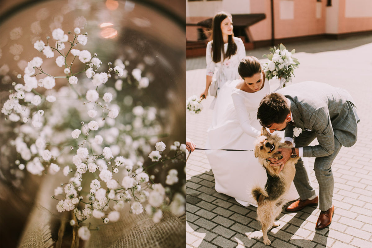 Ślub kościelny, Dekoracja kościoła, Tychy, Fotograf ślubny Warszawa, Duet fotografów