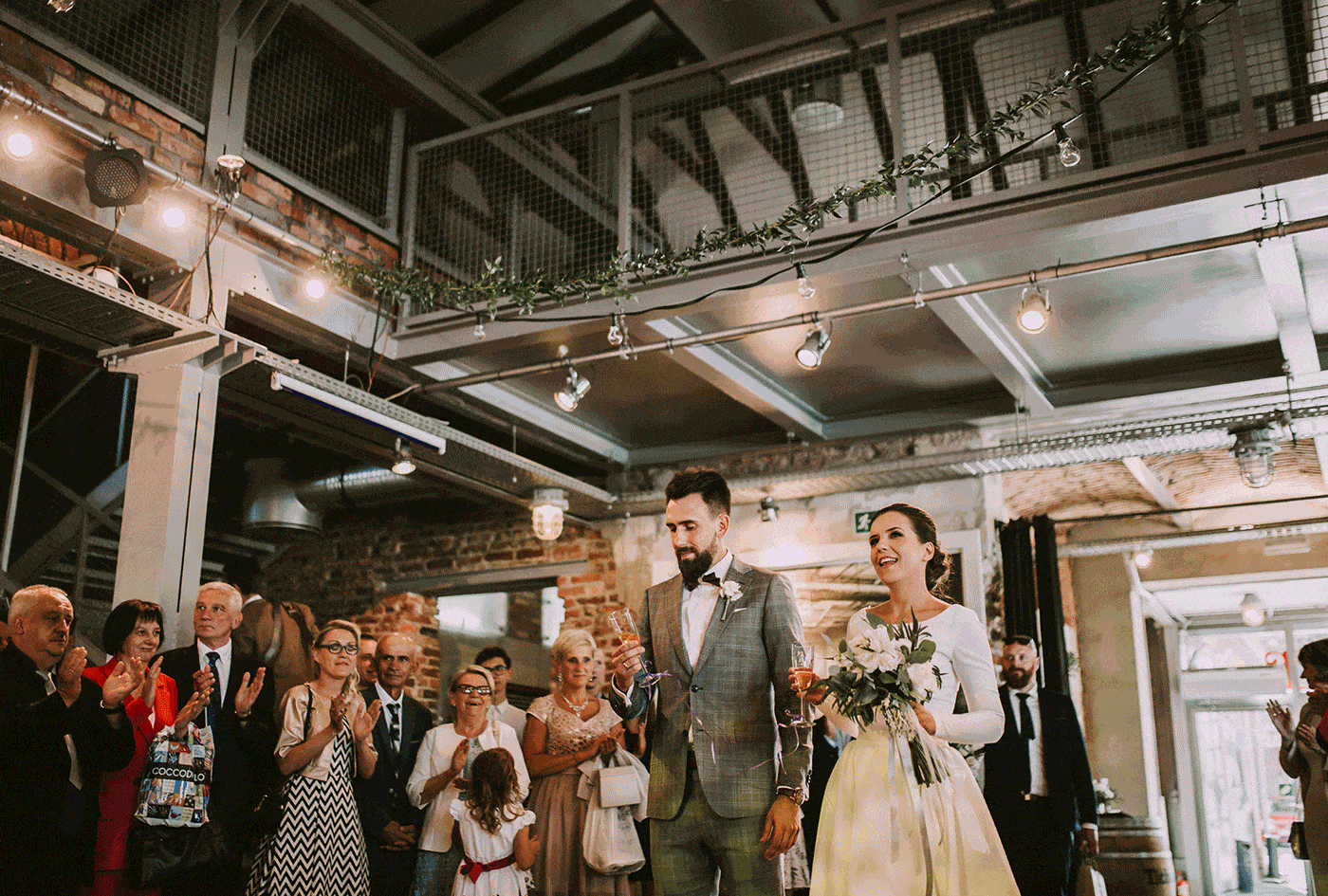 Browar obywatelski Tychy, Industrialne wesele, Dekoracja ślubna, Duet fotografów