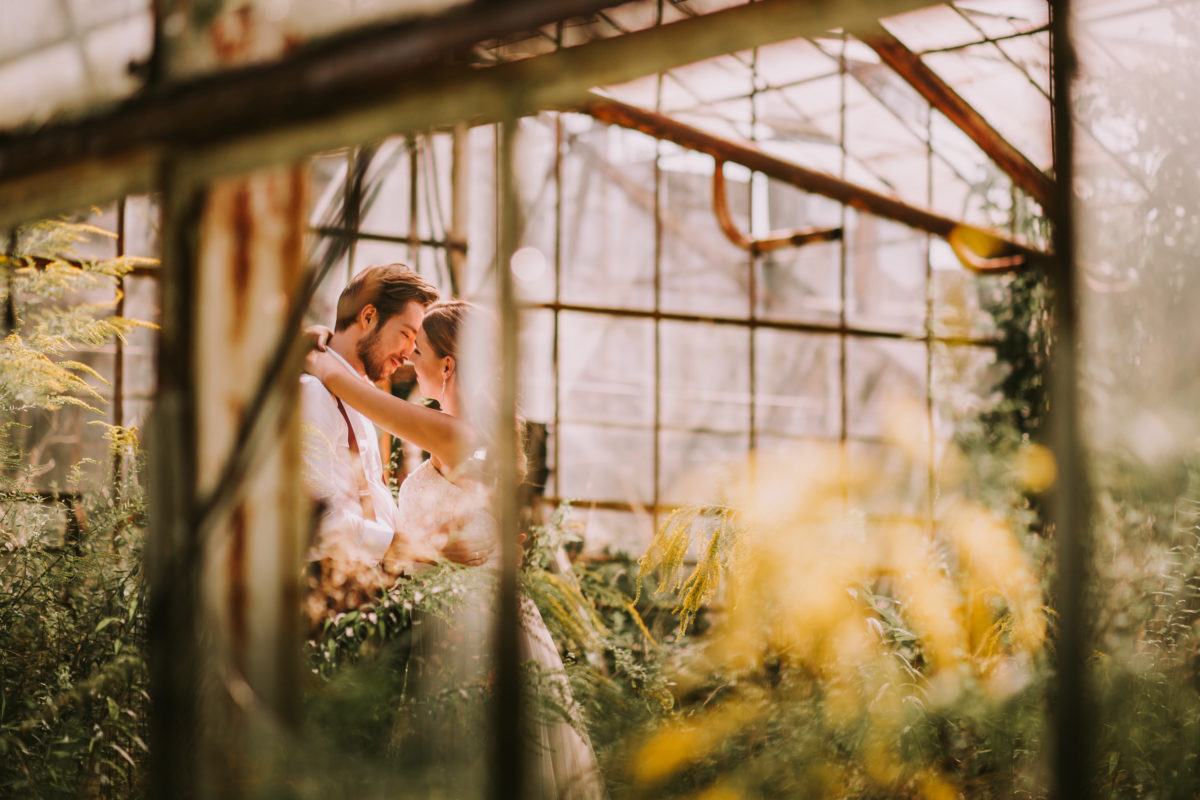 sesja ślubna w szklarni Warszawa 
