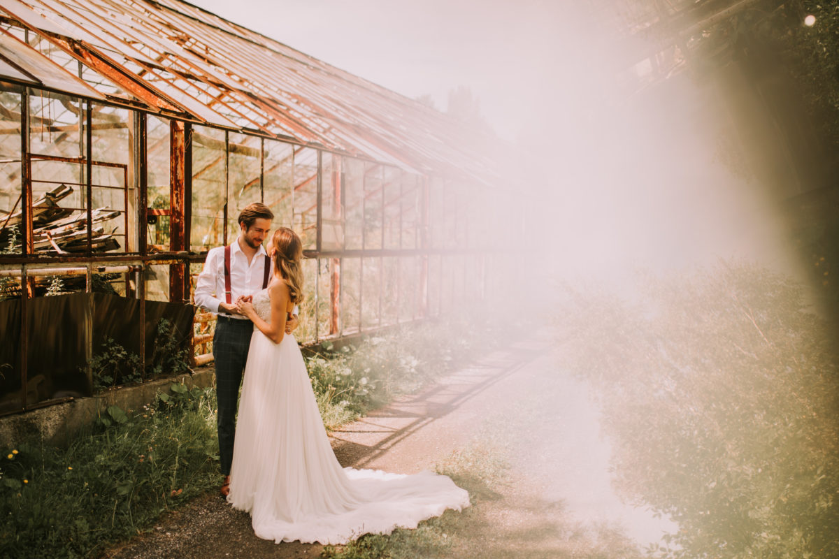 sesja ślubna w szklarni Warszawa 