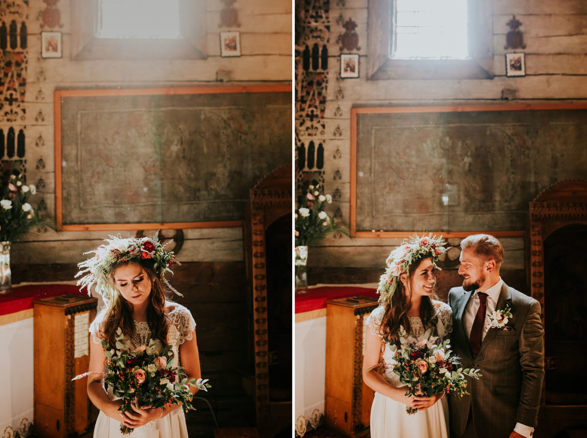 Ślub w Kościele pw. św. Michała Archanioła w Dębnie, Kościół w Dębnie, Fotografia ślubna Warszawa