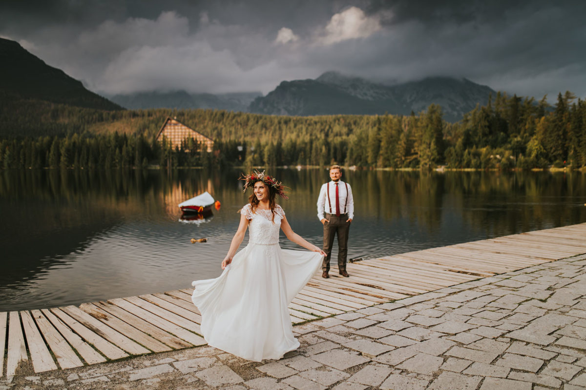 Sesja Ślubna Jezioro Szczyrbskie, Strbske Pleso, Plener Ślubny Tatry, Fotografia Ślubna Warszawa, Fotograf Ślubny Warszawa