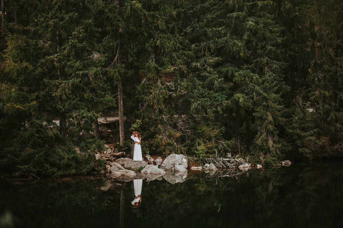 Sesja Ślubna Jezioro Szczyrbskie, Strbske Pleso, Plener Ślubny Tatry, Fotografia Ślubna Warszawa, Fotograf Ślubny Warszawa