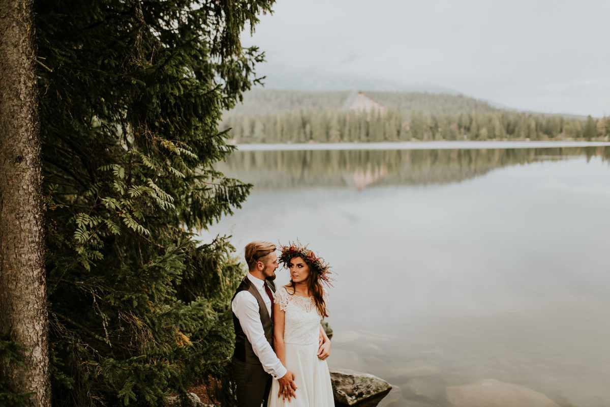 Sesja Ślubna Jezioro Szczyrbskie, Strbske Pleso, Plener Ślubny Tatry, Fotografia Ślubna Warszawa, Fotograf Ślubny Warszawa