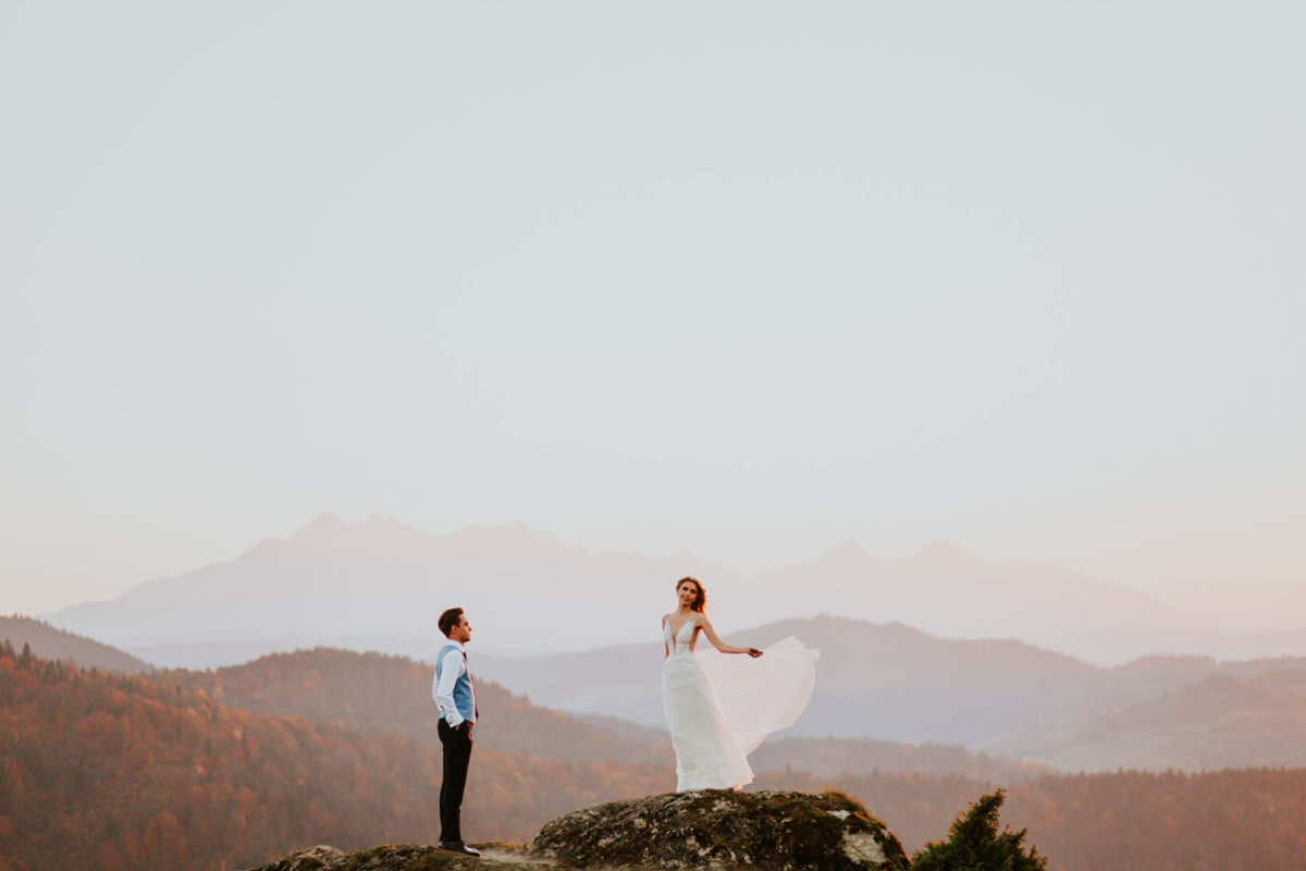 Sesja Ślubna Przełęcz pod Tokarnią, Plener Ślubny Pieniny, Fotografia Ślubna Warszawa, Sesja  w górach
