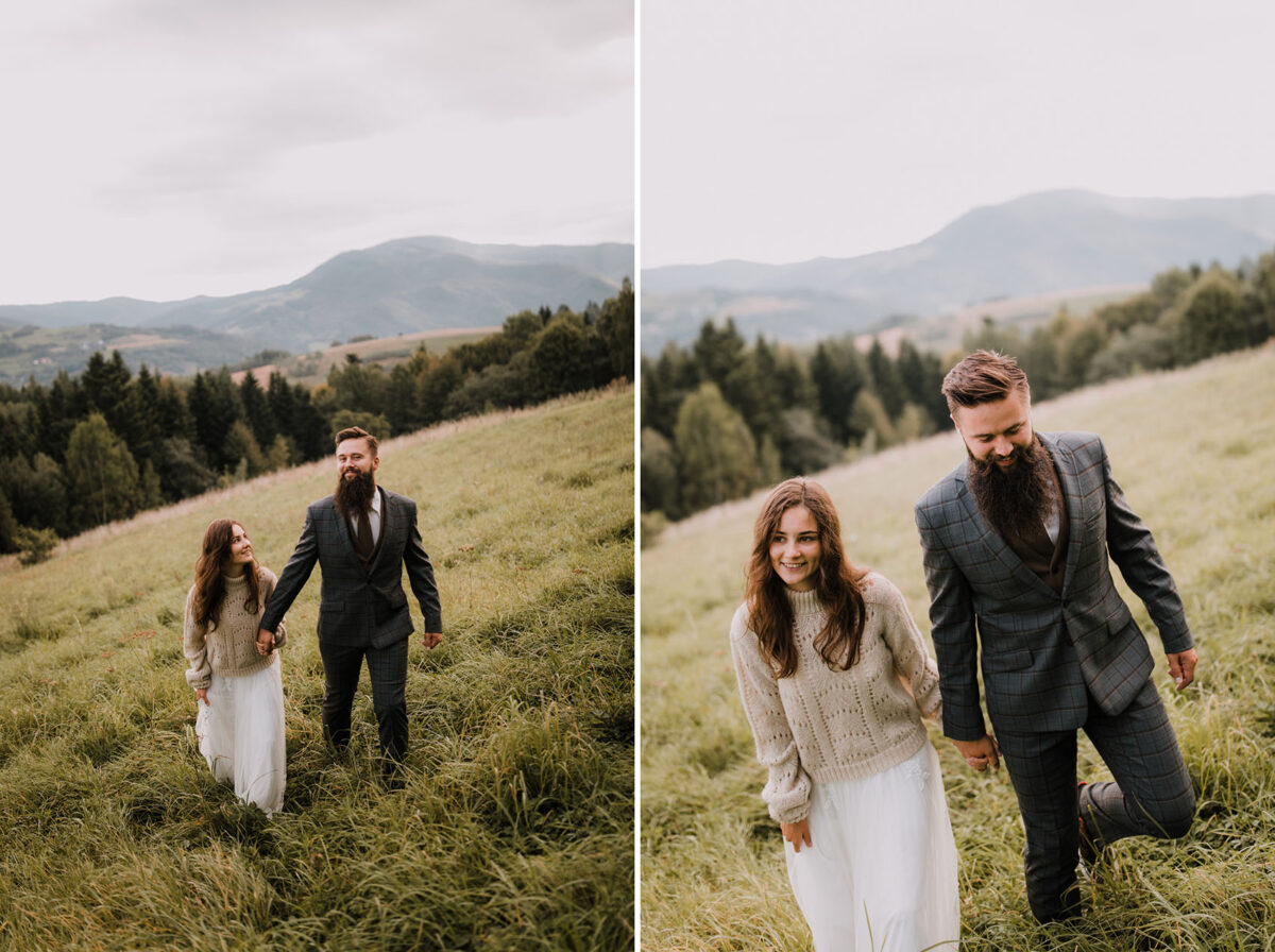 Boho sesja, sesja ślubna Piwniczna Zdrój, rustykalna sesja ślubna