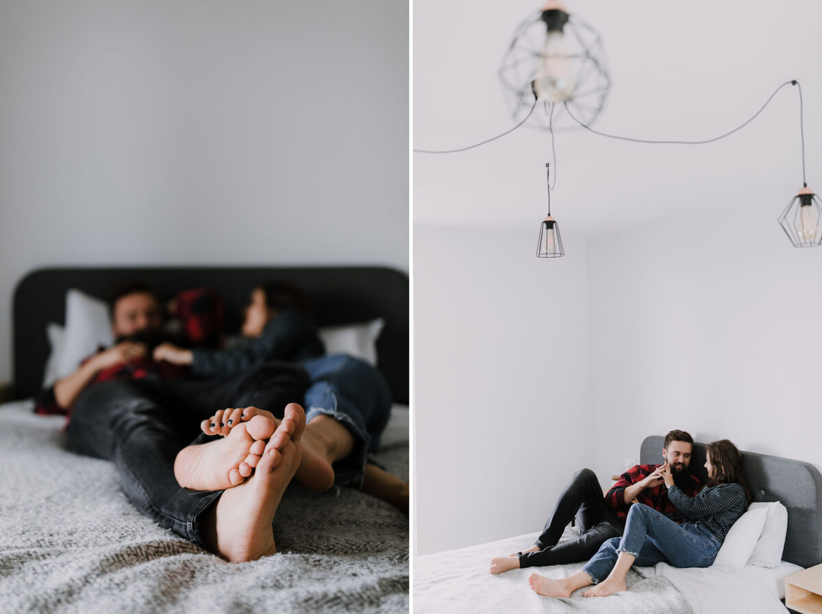 Boho sesja ślubna w Muszynie, sesja ślubna w lesie, rustykalna sesja Rytro