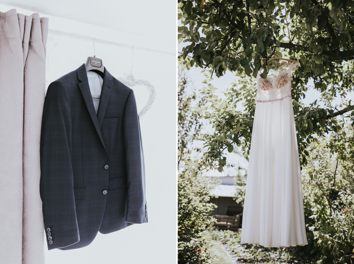 Ślub w kościele Apostołów Piotra i Pawła w Uściu Solnym, first look w ogrodzie