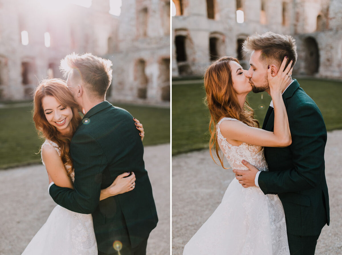 Sesja Krzyżtopór, wesele hotel Bińkowski, green wedding, ślub cywilny i kościelny