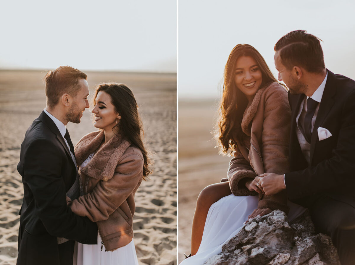 Wesele w okolicach Krakowa, pierwszy taniec, sesja ślubna na Pustyni Błędowskiej