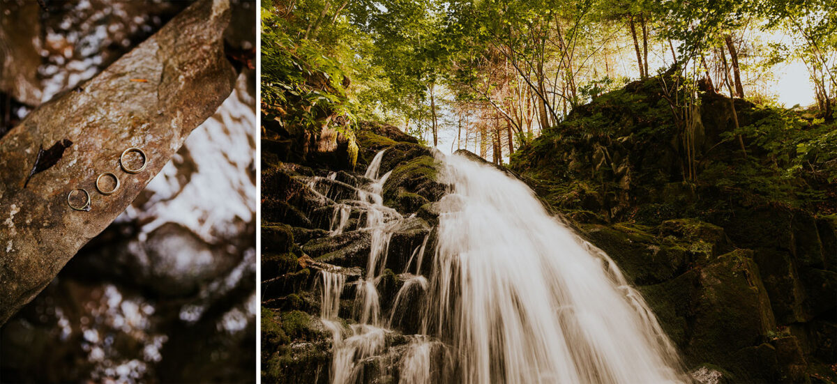 sesja ślubna w Warszawie, sesja ślubna przy wodospadzie, sesja ślubna w górach