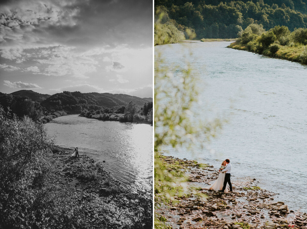 sesja ślubna w Warszawie, sesja ślubna przy wodospadzie, sesja ślubna w górach