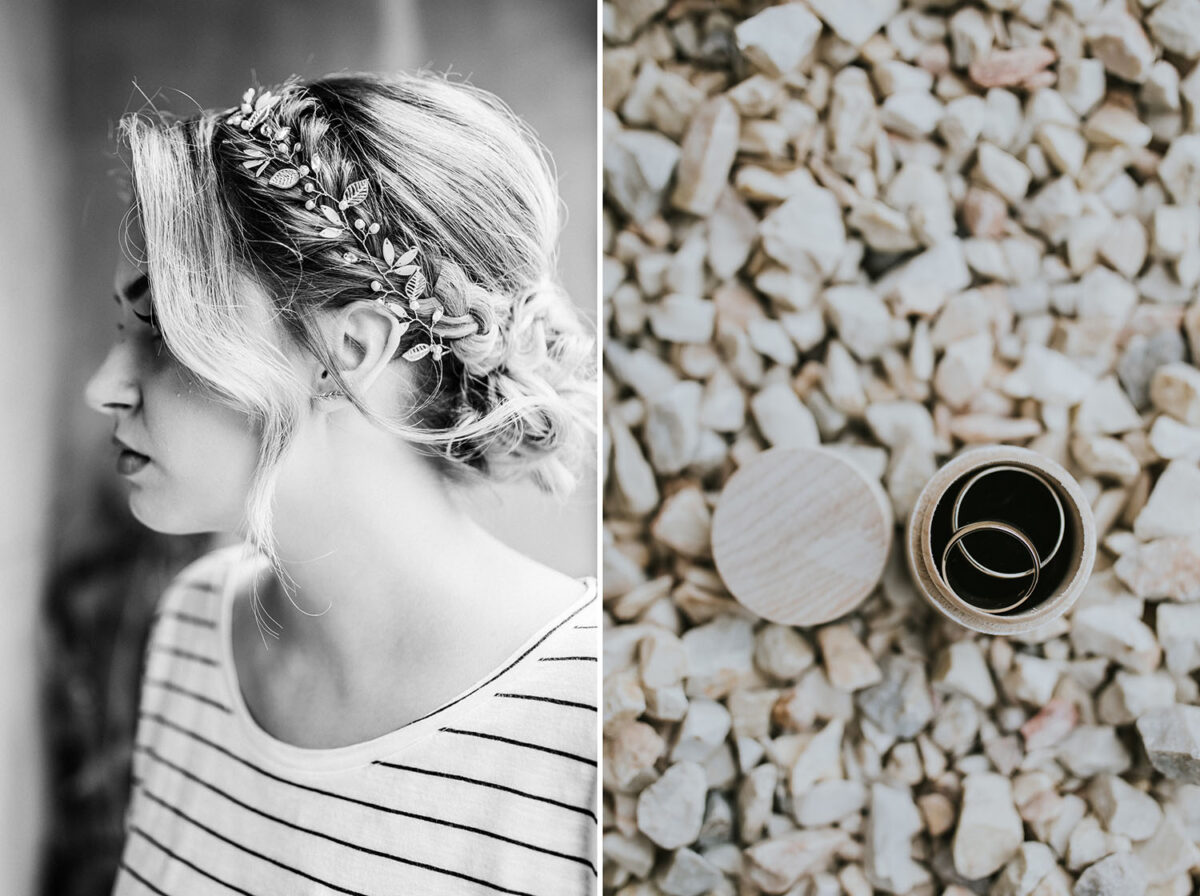 ślub w włoskim stylu, first look w ogrodzie