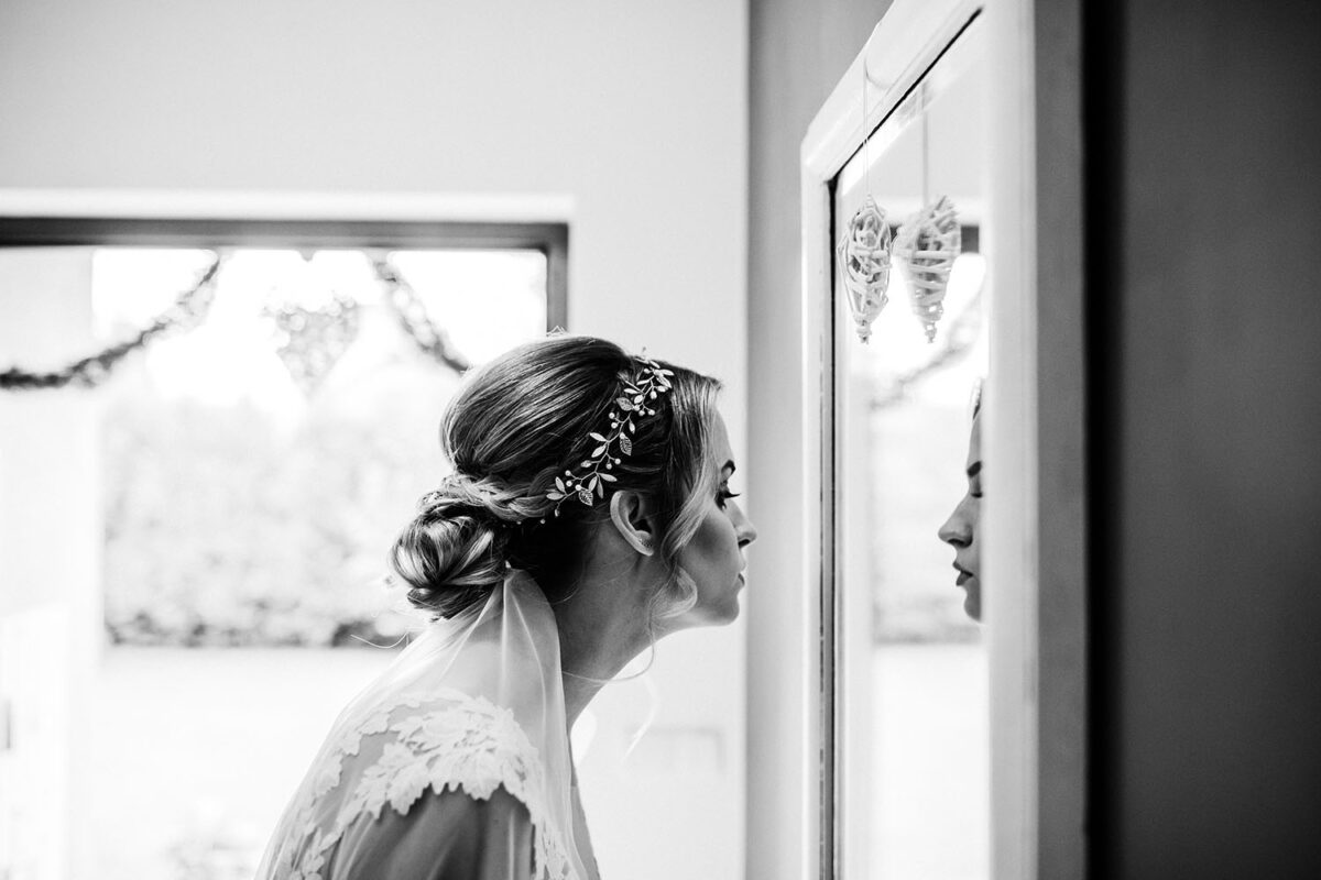 ślub w włoskim stylu, first look w ogrodzie