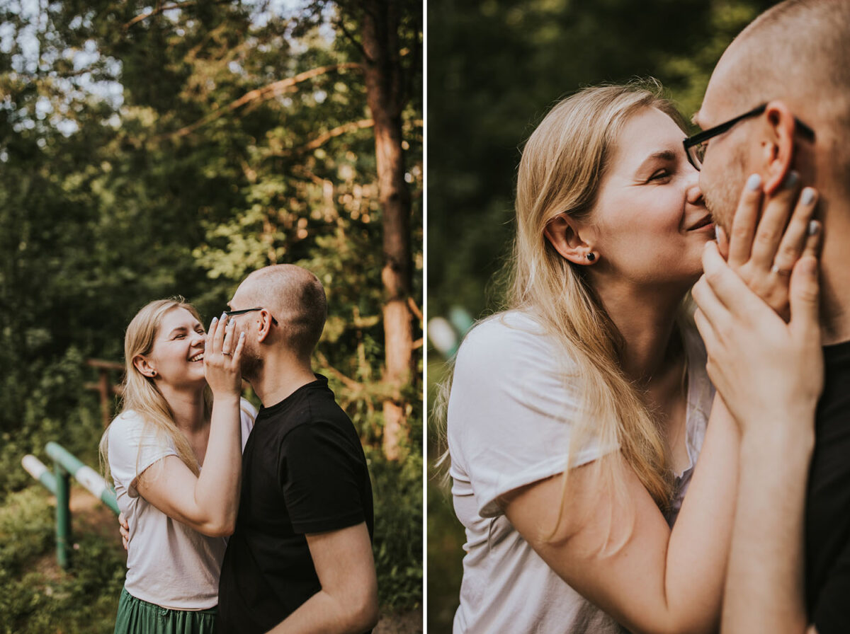 sesja narzeczeńska w Warszawie, sesja narzeczeńska w lesie