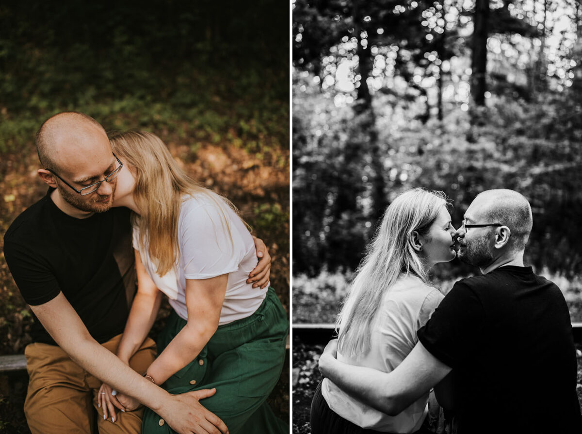 sesja narzeczeńska w Warszawie, sesja narzeczeńska w mieście, las w mieście