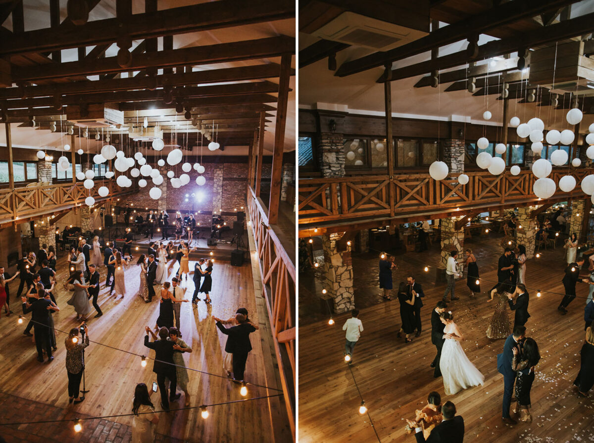 wesele w Dworzyszcze Wola, wesele w Krakowie, pierwszy taniec z konfetti