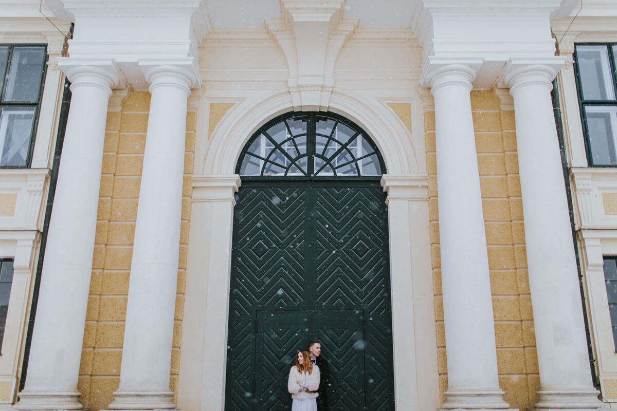 sesja ślubna zimą, sesja ślubna w Wiedniu, sesja ślubna za granicą