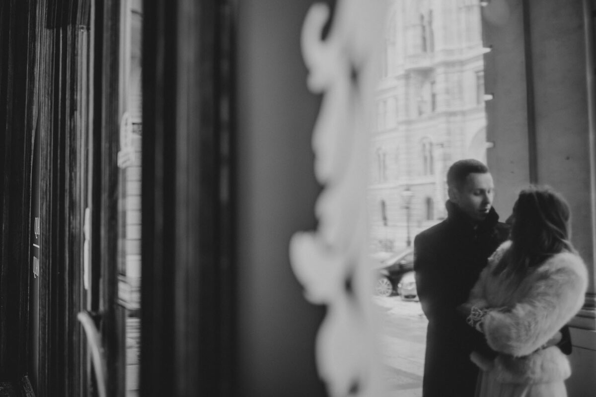 sesja ślubna zimą, sesja ślubna w Wiedniu, sesja ślubna za granicą