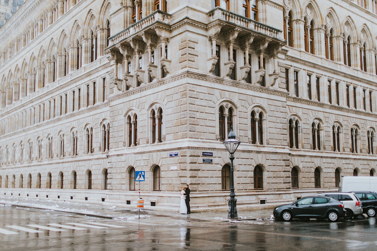 sesja ślubna zimą, sesja ślubna w Wiedniu, sesja ślubna za granicą