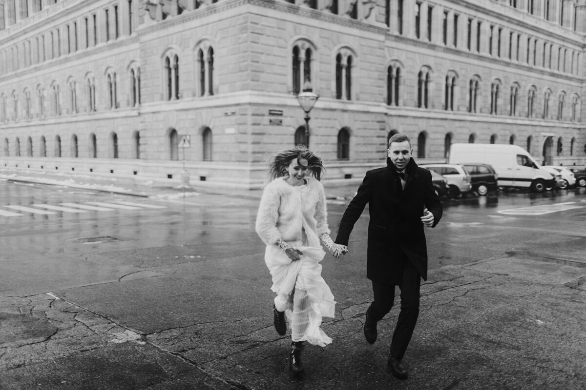 sesja ślubna zimą, sesja ślubna w Wiedniu, sesja ślubna za granicą