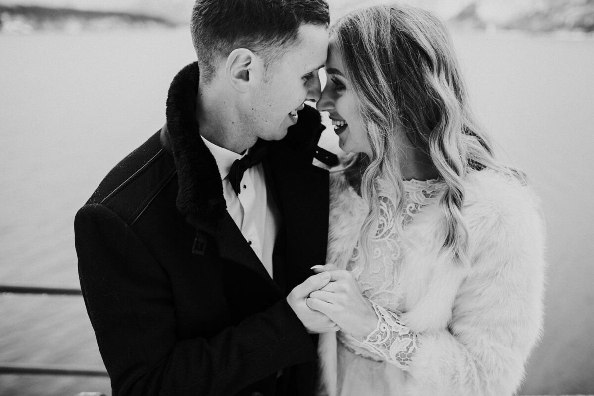 sesja ślubna zimą, sesja ślubna w Hallstatt, zimowa sesja ślubna w Hallstatt