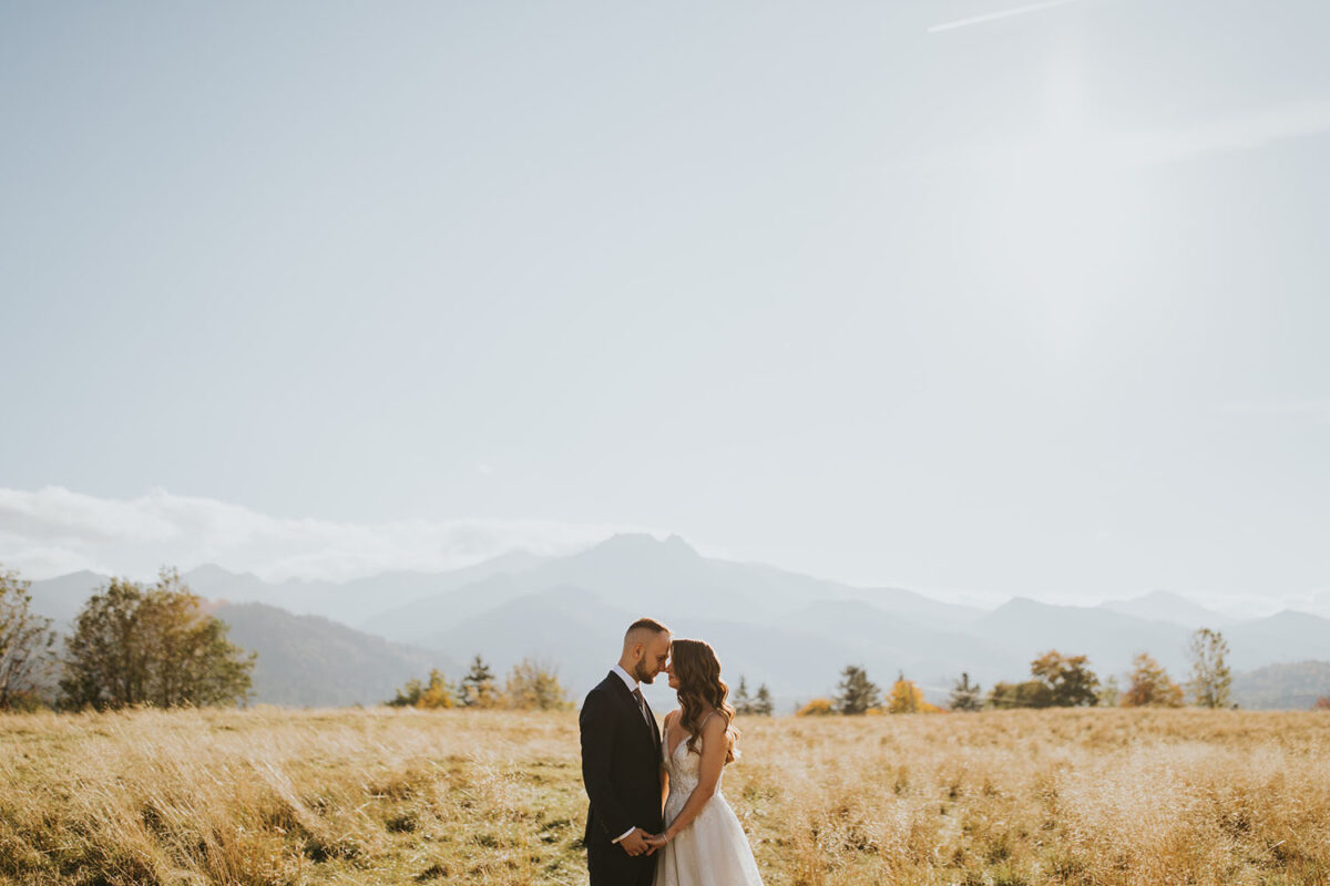 sesja ślubna w górach, sesja ślubna w Tatrach, hollywoodzkie fale