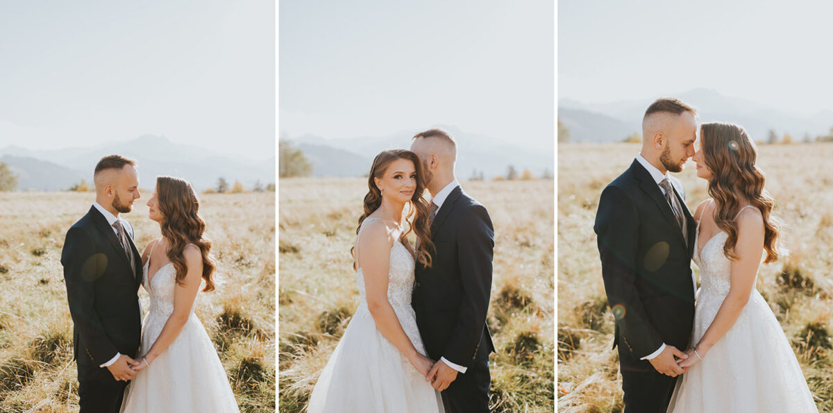 sesja ślubna w górach, sesja ślubna w Tatrach, hollywoodzkie fale