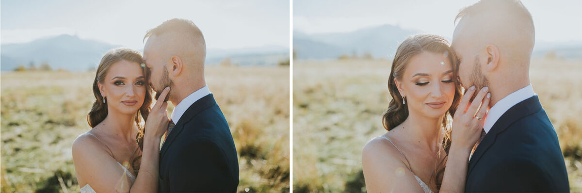 sesja ślubna w górach, sesja ślubna w Tatrach, hollywoodzkie fale