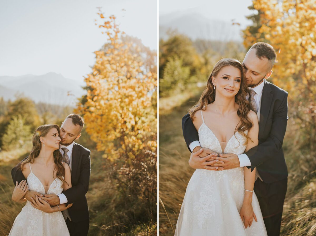 sesja ślubna w górach, sesja ślubna w Tatrach, hollywoodzkie fale