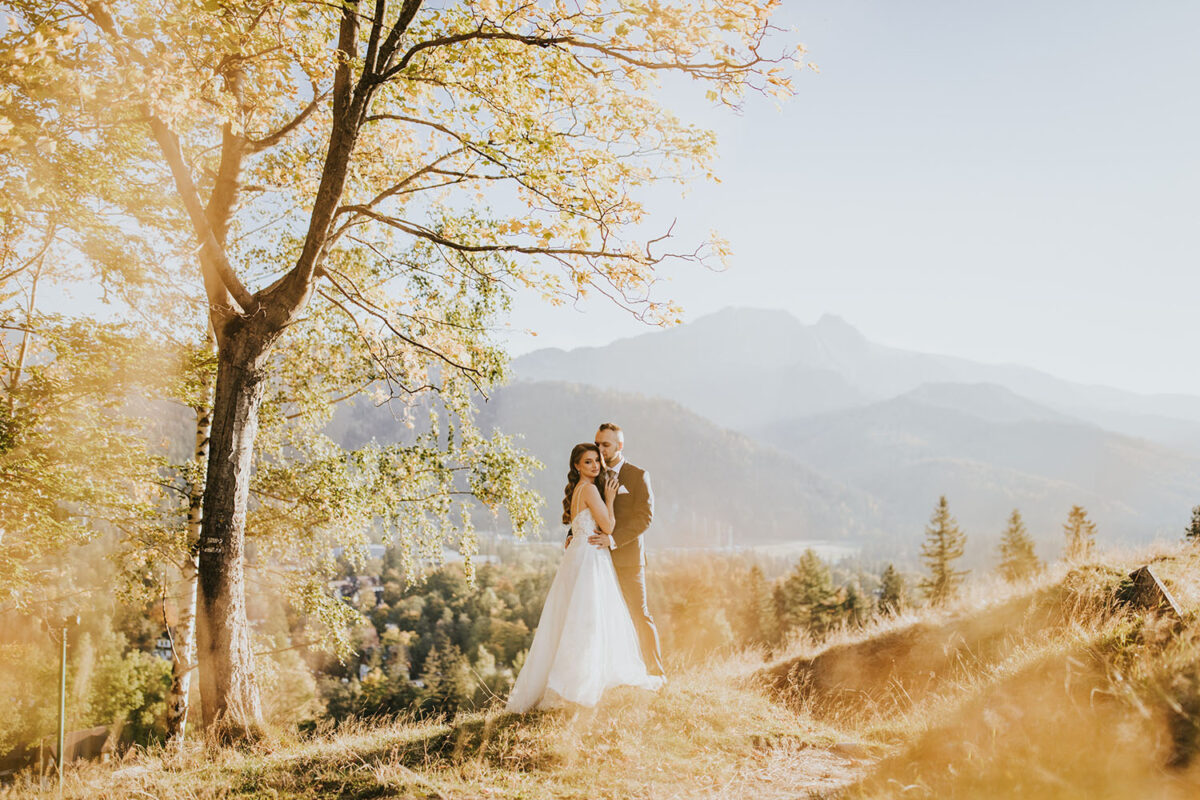 sesja ślubna w górach, sesja ślubna w Tatrach, hollywoodzkie fale