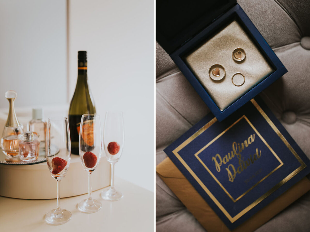 przygotowania Panny Młodej z psem, pies na ślubie, first look w ogrodzie