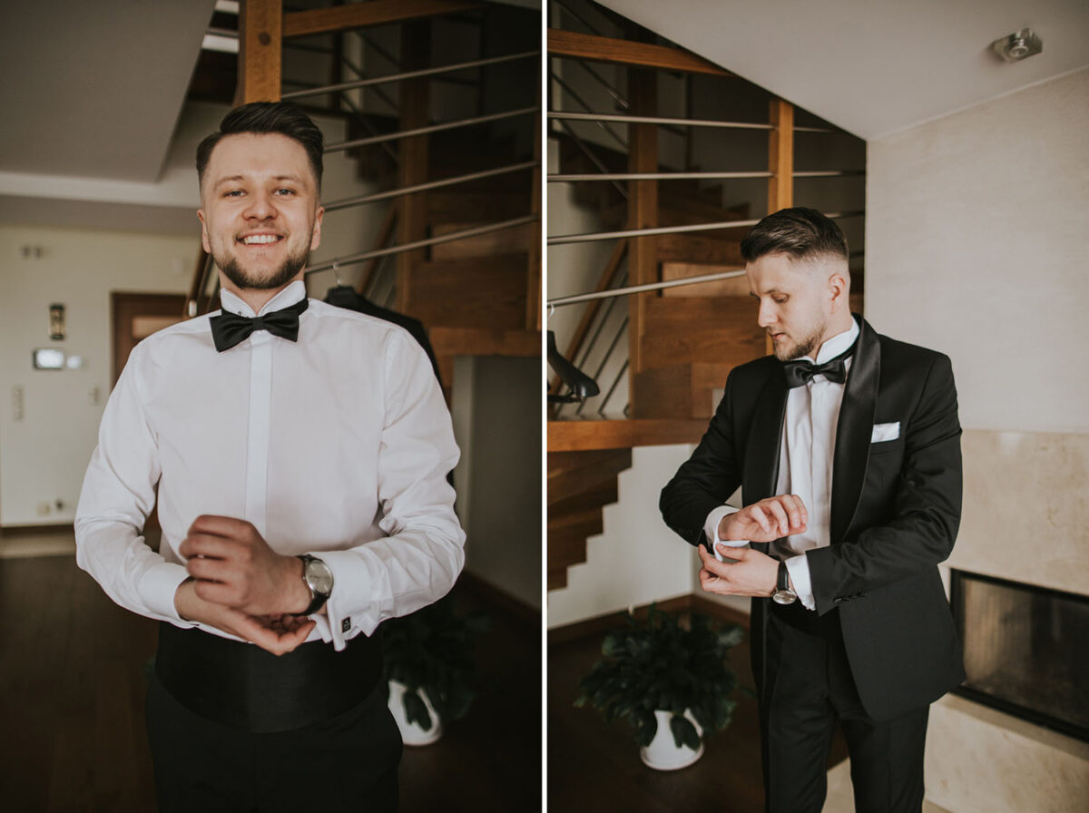 przygotowania Panny Młodej z psem, pies na ślubie, first look w ogrodzie