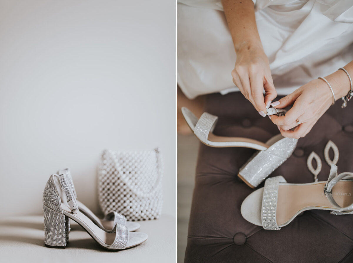 przygotowania Panny Młodej z psem, pies na ślubie, first look w ogrodzie