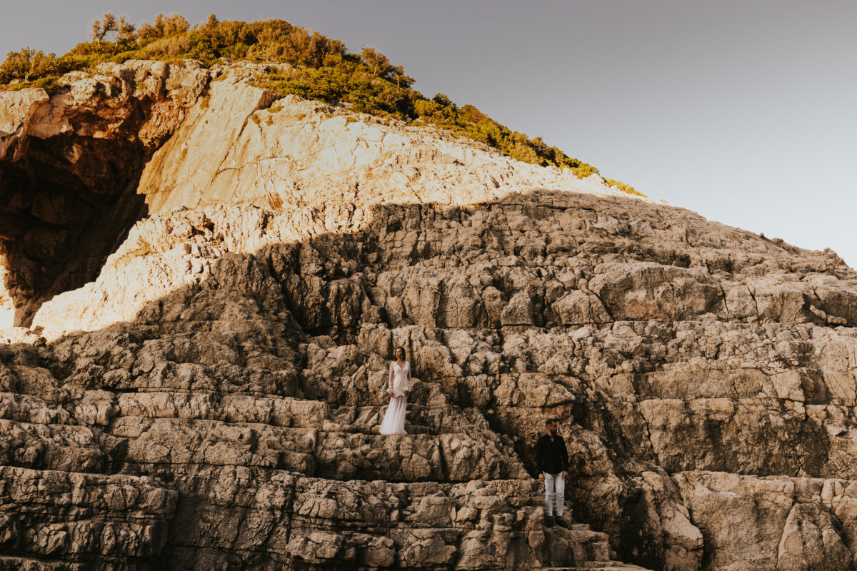 sesja ślubna na Zakynthos, sesja ślubna za granicą, suknia ślubna Promariage
