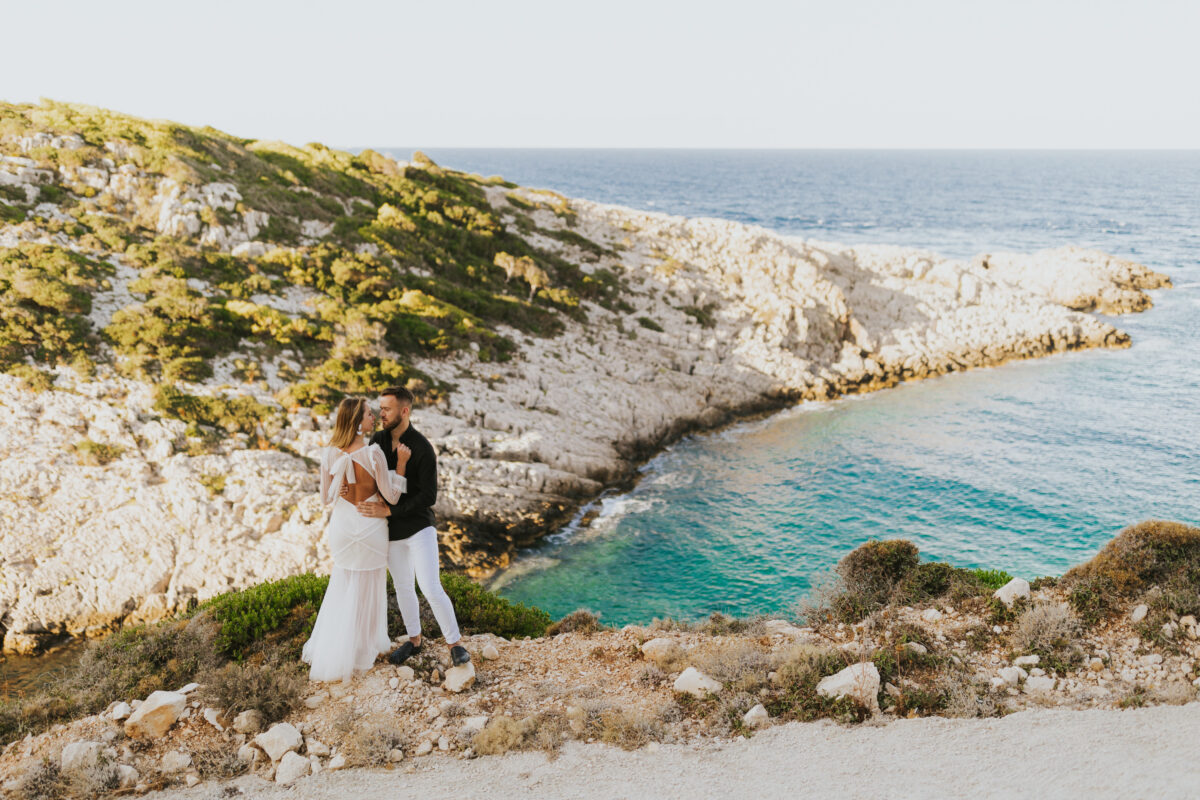 sesja ślubna na Zakynthos, sesja ślubna za granicą, suknia ślubna Promariage